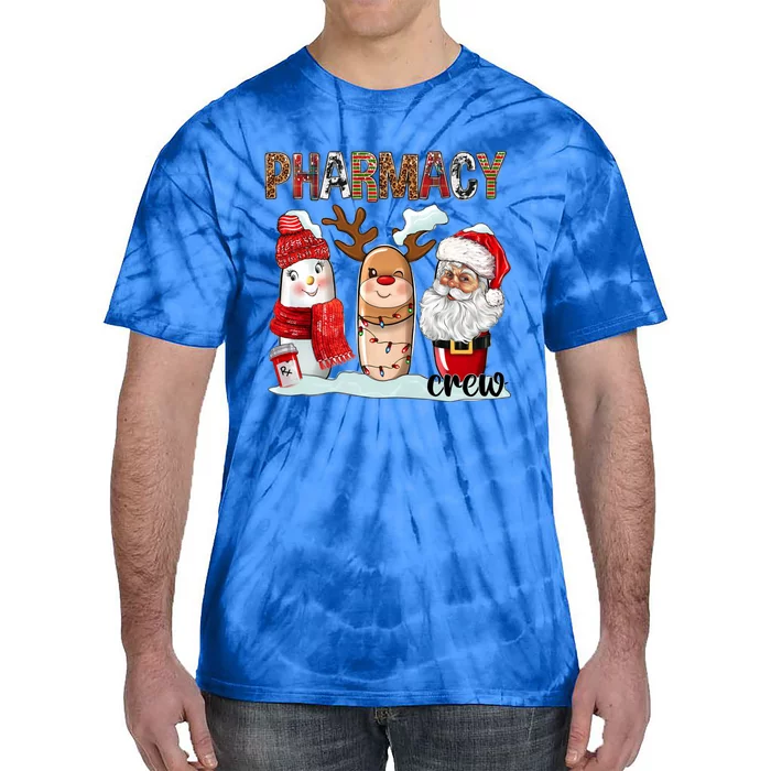 Funny Pharmacy Crew Squad Christmas Matching Holiday Pajama Funny Gift Tie-Dye T-Shirt