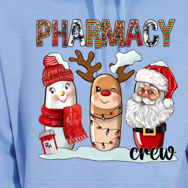 Funny Pharmacy Crew Squad Christmas Matching Holiday Pajama Funny Gift Unisex Surf Hoodie