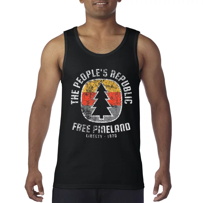 Free Pineland Camping Badge Tank Top