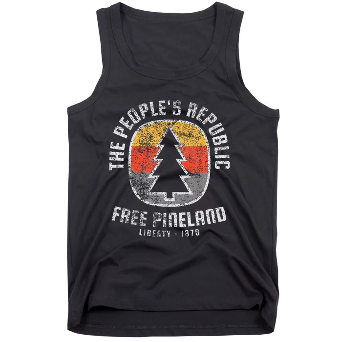 Free Pineland Camping Badge Tank Top