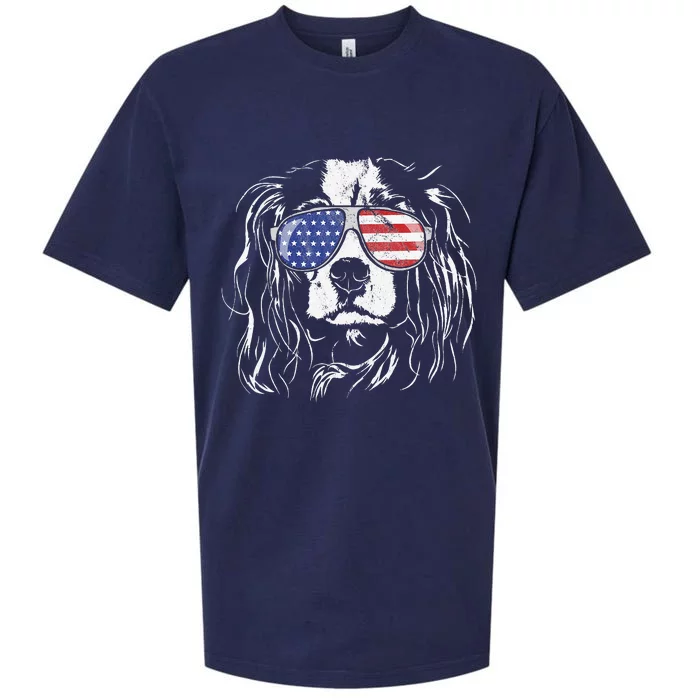 Funny Proud Cavalier King Charles Spaniel Patriotic Dog Sueded Cloud Jersey T-Shirt