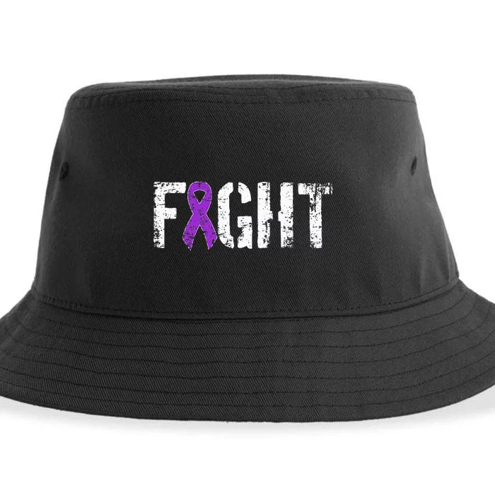 Fight Pancreatic Cancer Military Style Awareness Ribbon Sustainable Bucket Hat