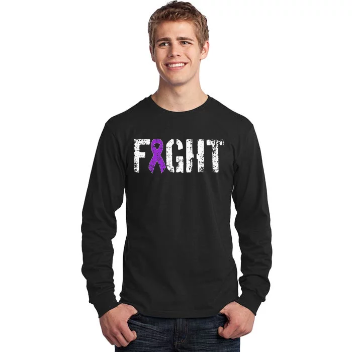 Fight Pancreatic Cancer Military Style Awareness Ribbon Tall Long Sleeve T-Shirt