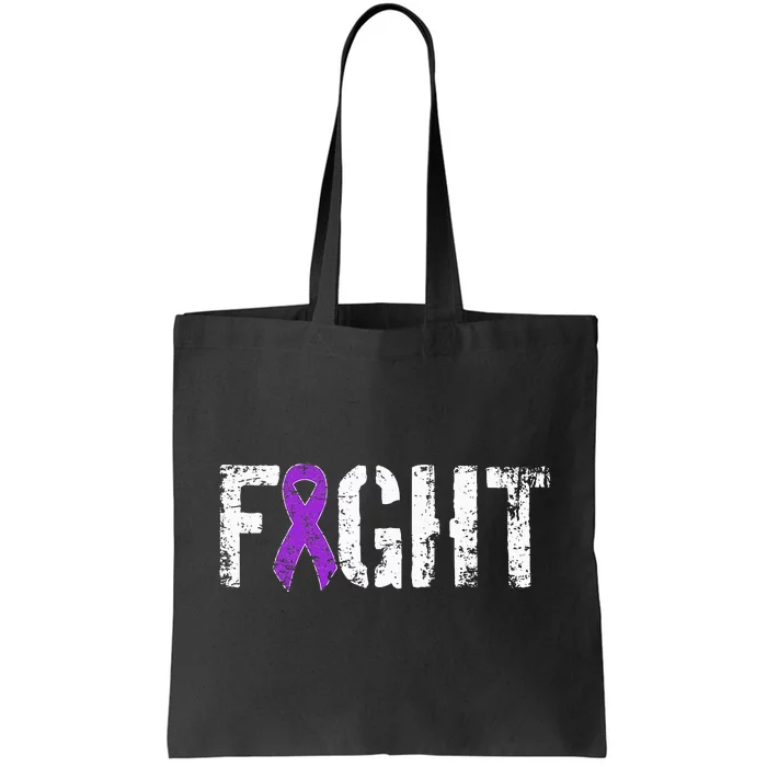 Fight Pancreatic Cancer Military Style Awareness Ribbon Tote Bag