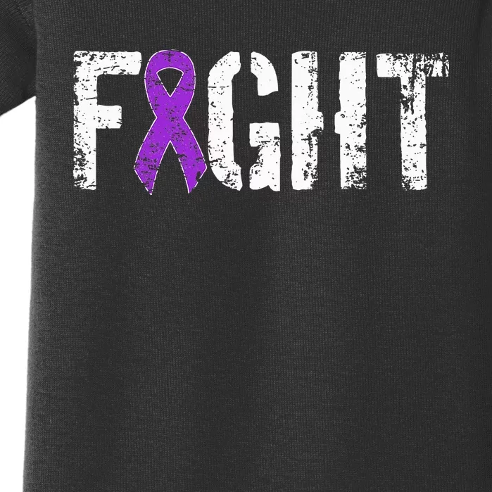 Fight Pancreatic Cancer Military Style Awareness Ribbon Baby Bodysuit