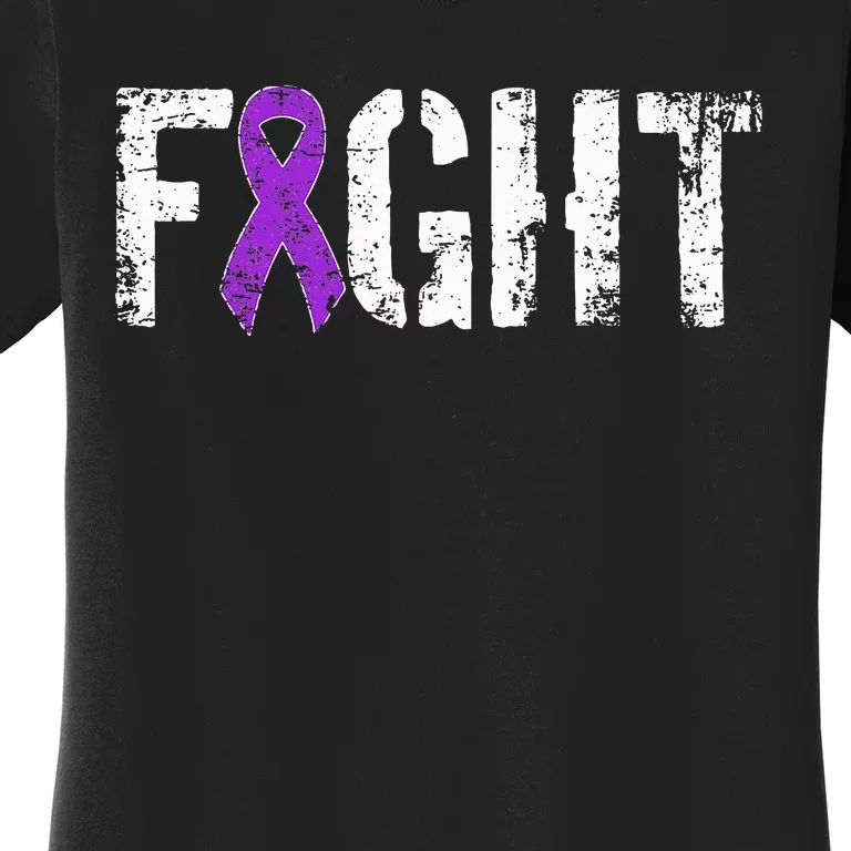 Fight Pancreatic Cancer Military Style Awareness Ribbon Women's T-Shirt