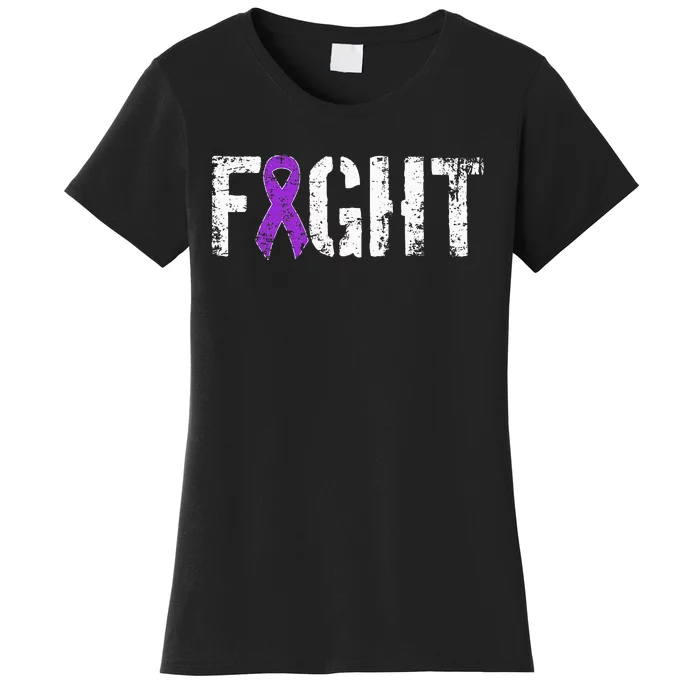 Fight Pancreatic Cancer Military Style Awareness Ribbon Women's T-Shirt