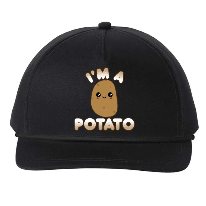 Funny Potato Costume Cute Kawaii Style Smiling IM A Potato Gift Snapback Five-Panel Rope Hat