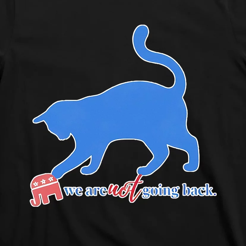 Funny Political Cat Pushing Republican Elephant T-Shirt