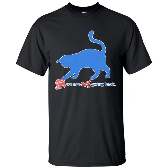 Funny Political Cat Pushing Republican Elephant Tall T-Shirt