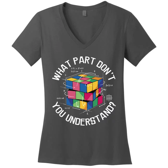 Funny Puzzle Cube Women's V-Neck T-Shirt