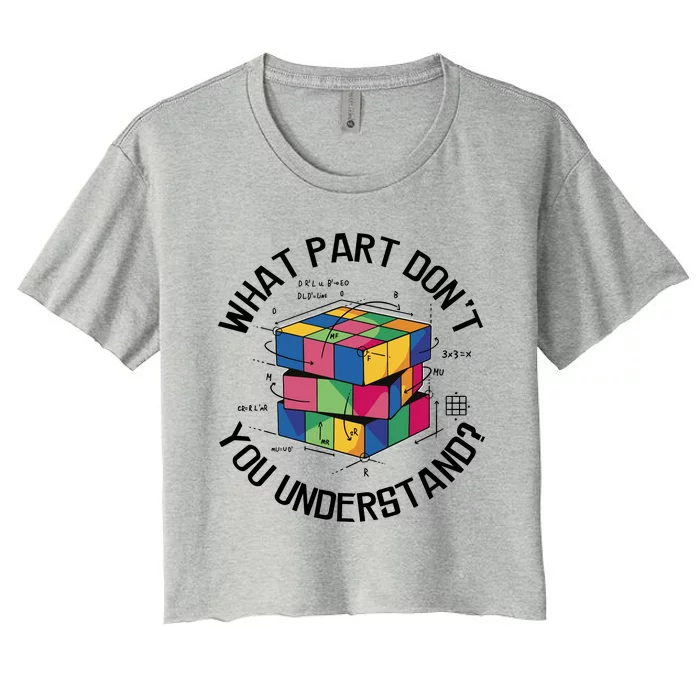 Funny Puzzle Cube Women's Crop Top Tee