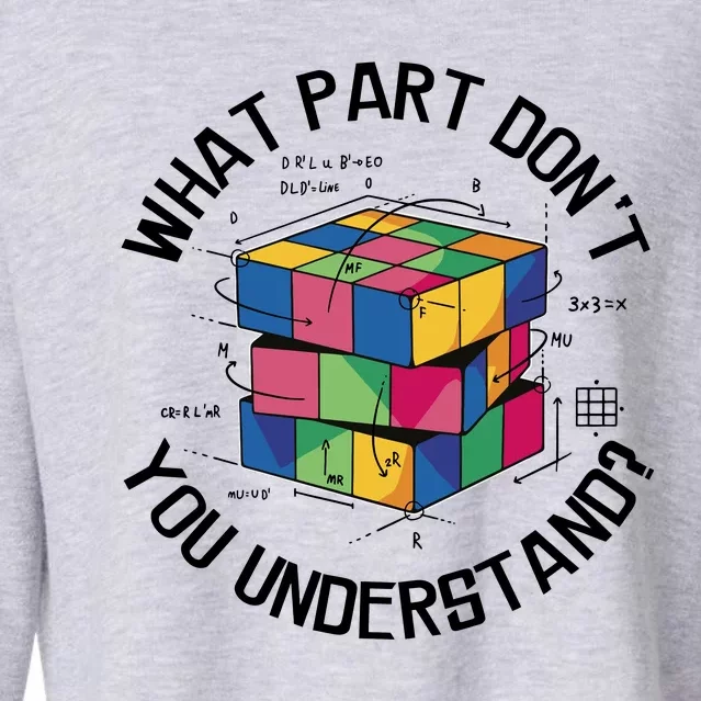 Funny Puzzle Cube Cropped Pullover Crew