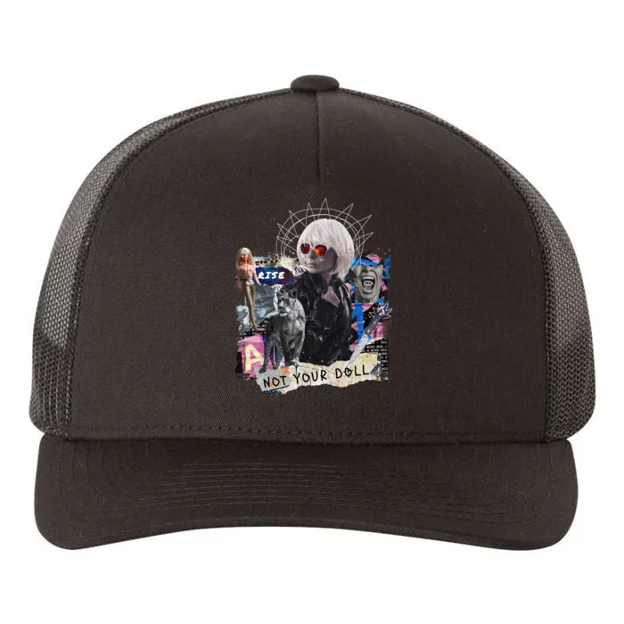 Feminist Punk Collage Not Your Doll Yupoong Adult 5-Panel Trucker Hat