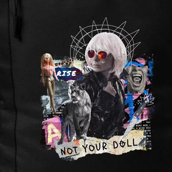 Feminist Punk Collage Not Your Doll Daily Commute Backpack