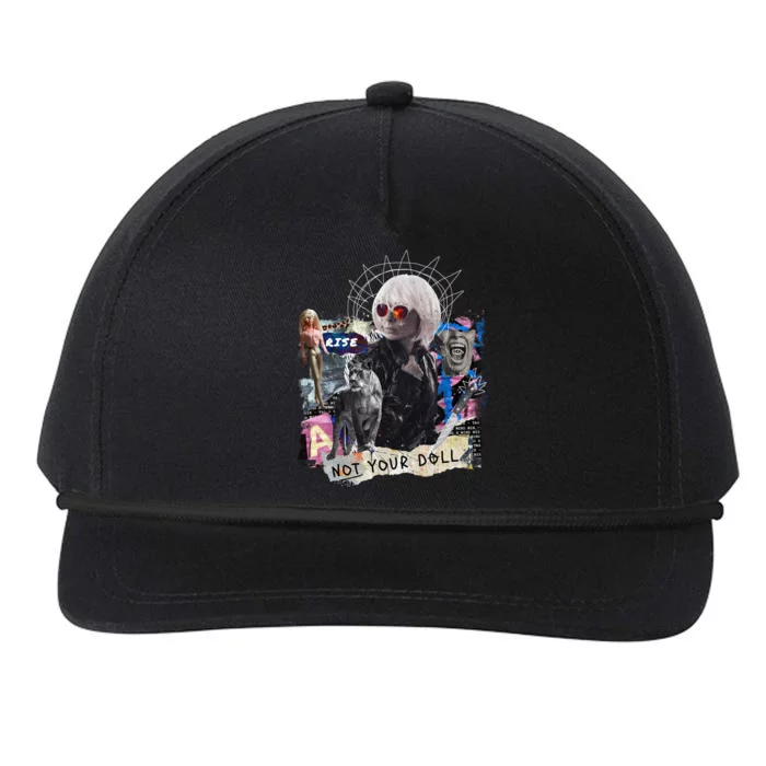 Feminist Punk Collage Not Your Doll Snapback Five-Panel Rope Hat