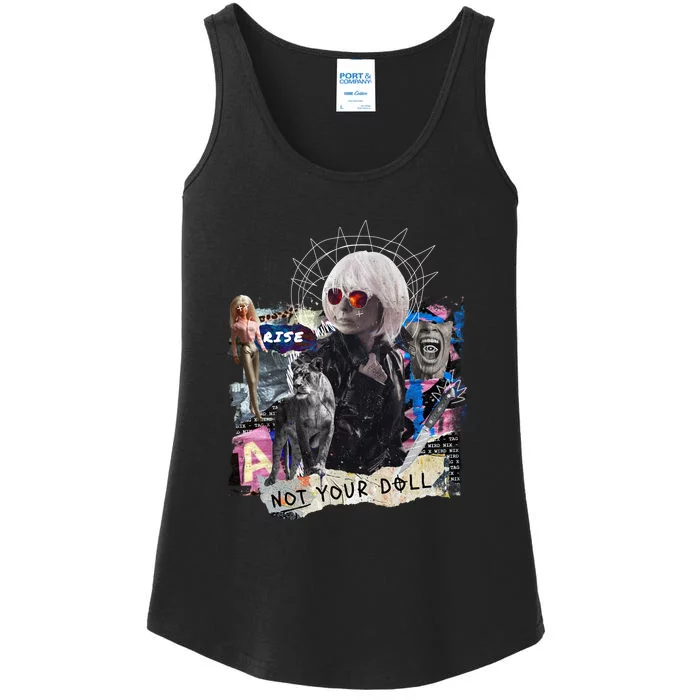 Feminist Punk Collage Not Your Doll Ladies Essential Tank