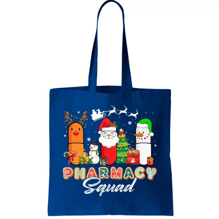 Funny Pills Christmas Lights Pharmacy Crew Reindeer Santa Cute Gift Tote Bag