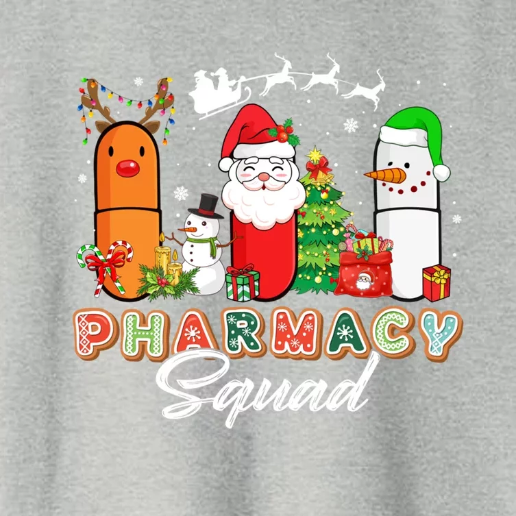 Funny Pills Christmas Lights Pharmacy Crew Reindeer Santa Cute Gift Women's Crop Top Tee