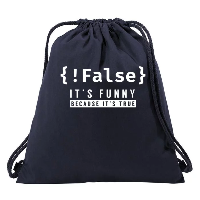 False Programmer Coding Code Coder Software Drawstring Bag