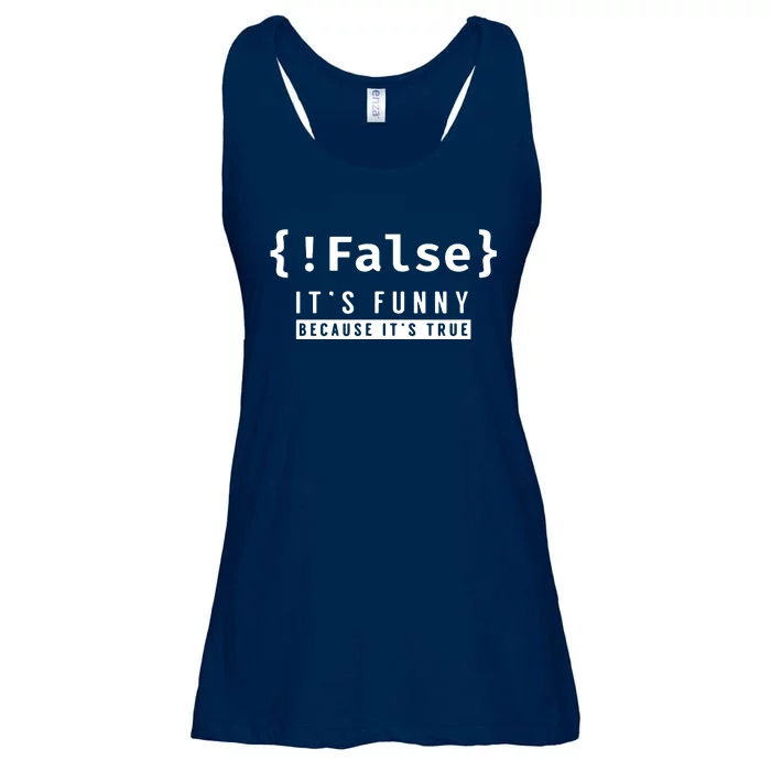 False Programmer Coding Code Coder Software Ladies Essential Flowy Tank