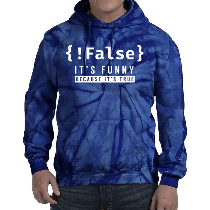 False Programmer Coding Code Coder Software Tie Dye Hoodie