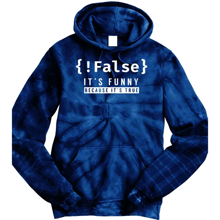 False Programmer Coding Code Coder Software Tie Dye Hoodie