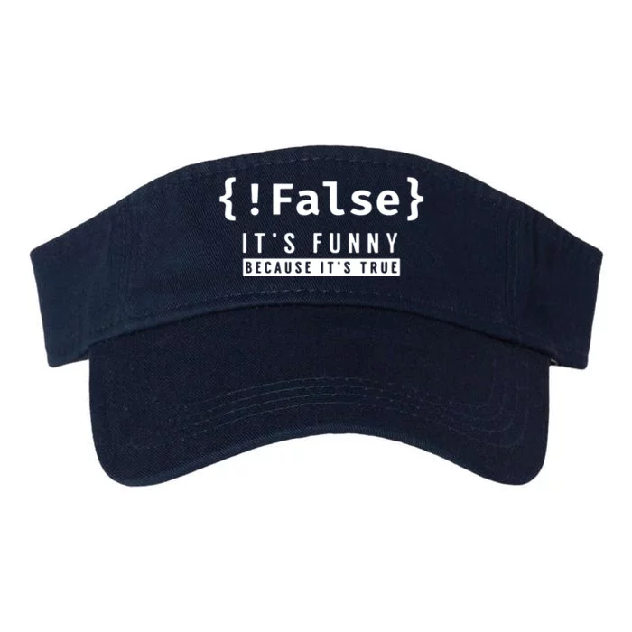 False Programmer Coding Code Coder Software Valucap Bio-Washed Visor