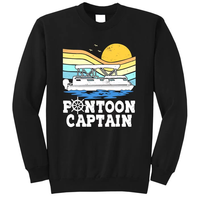 Funny Pontoon Captain Vintage Pontoon Boat Sweatshirt