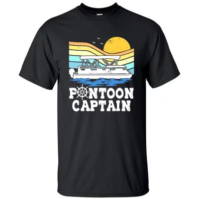 Pontoon Club Shirt Pontoon Captain Boat T Shirt Retro Funny