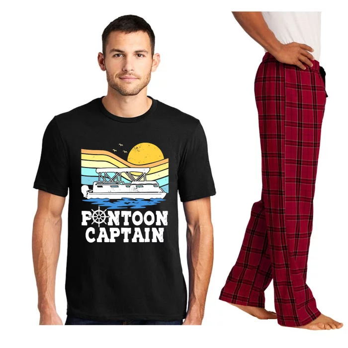 Funny Pontoon Captain Vintage Pontoon Boat Pajama Set