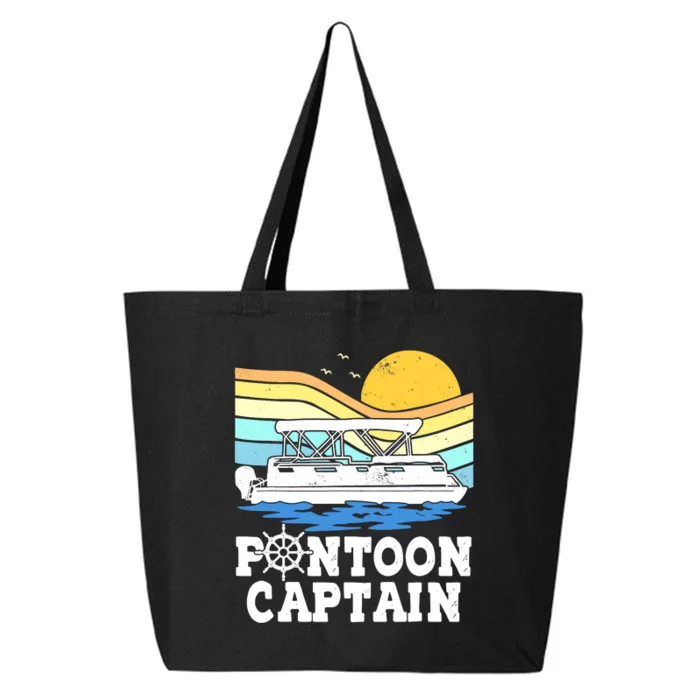 Funny Pontoon Captain Vintage Pontoon Boat 25L Jumbo Tote