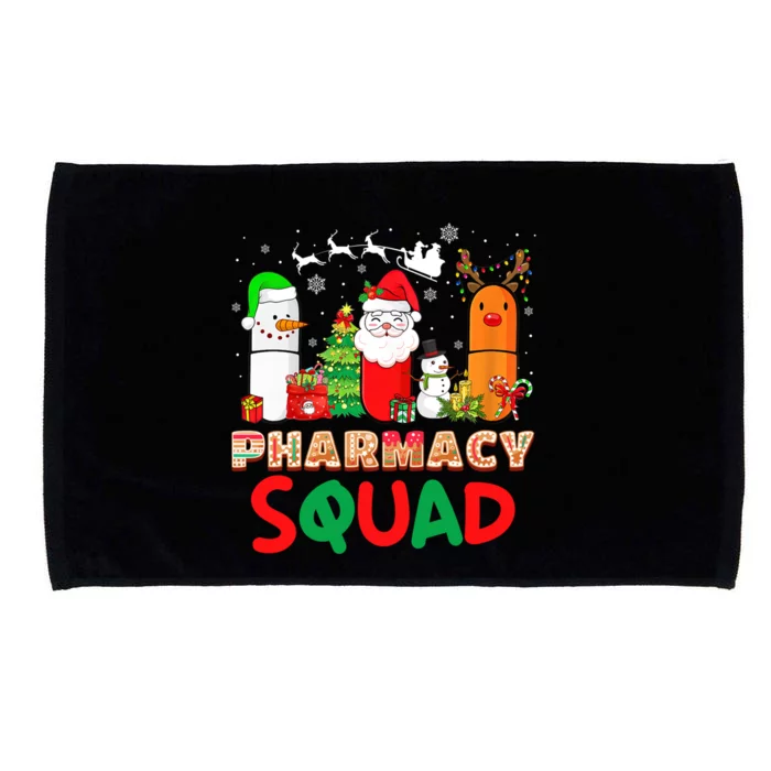 Funny Pills Christmas Lights Pharmacy Crew Reindeer Santa Gift Microfiber Hand Towel