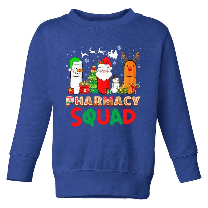 Funny Pills Christmas Lights Pharmacy Crew Reindeer Santa Gift Toddler Sweatshirt