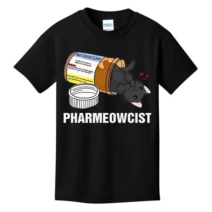 Funny Pharmacist Cat Pharmacy Cute Cat For Cat Lovers Kids T-Shirt