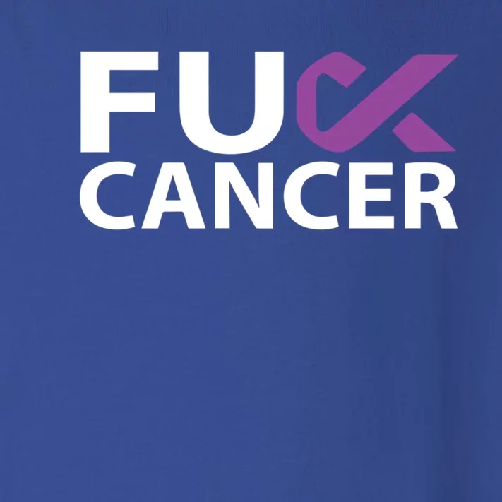 Fuck Pancreatic Cancer F U Fu Purple Ribbon Cancer Awareness Cute Gift Toddler Long Sleeve Shirt