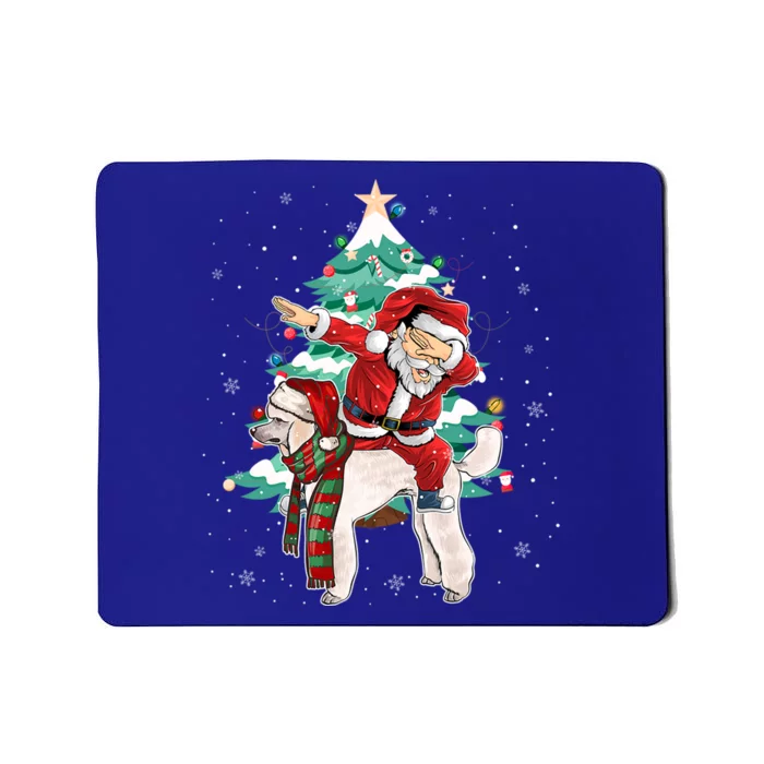 Funny Poodle Christmas Tree Dabbing Santa Xmas Gift Mousepad