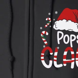 Funny Pops Claus Christmas Pajamas Santa Hat Costume Full Zip Hoodie