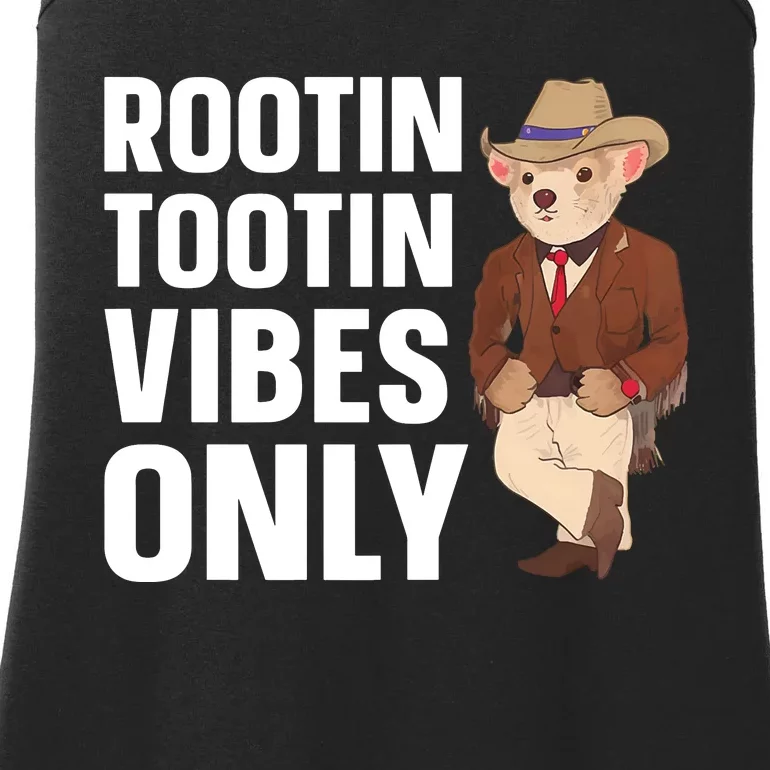 Funny Possum Cowboy Rootin Tootin Vibes Only Premium Ladies Essential Tank