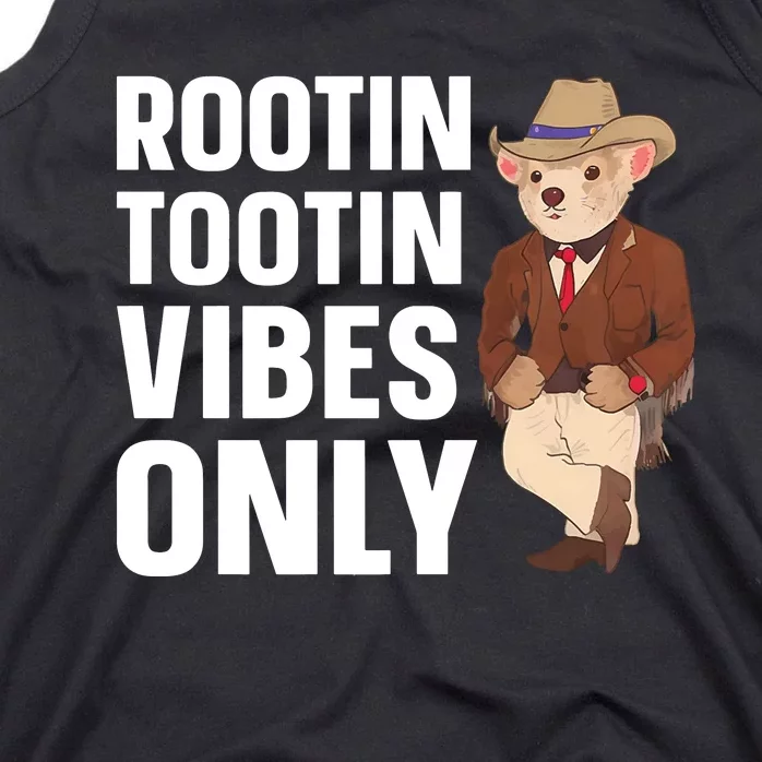 Funny Possum Cowboy Rootin Tootin Vibes Only Premium Tank Top