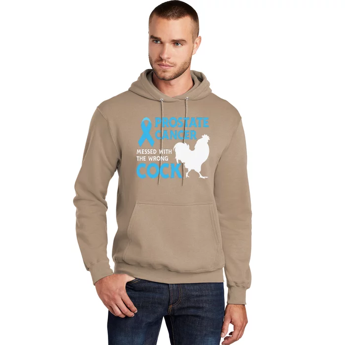 Funny Prostate Cancer Messed With The Wrong Cock Cancer Awareness Hoodie