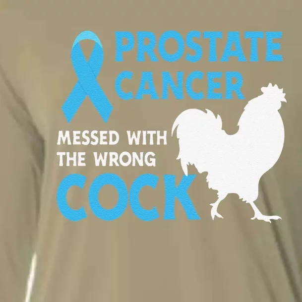 Funny Prostate Cancer Messed With The Wrong Cock Cancer Awareness Cooling Performance Long Sleeve Crew