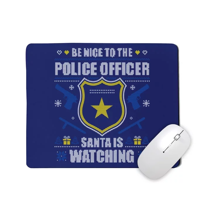 Funny Policeman Christmas Police Officer Ugly Christmas Mousepad