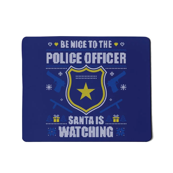 Funny Policeman Christmas Police Officer Ugly Christmas Mousepad