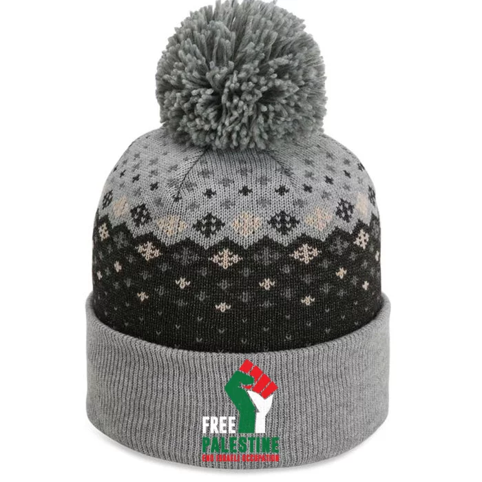 Free Palestine Cool Gift Gaza Freedom End Israeli Occupation Cute Gift The Baniff Cuffed Pom Beanie