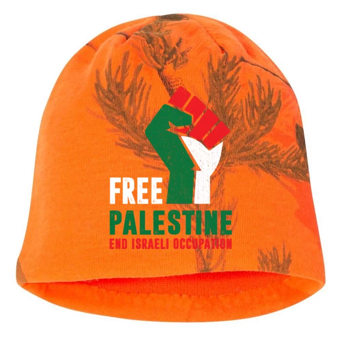 Free Palestine Cool Gift Gaza Freedom End Israeli Occupation Cute Gift Kati - Camo Knit Beanie