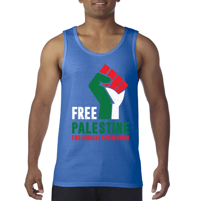 Free Palestine Cool Gift Gaza Freedom End Israeli Occupation Cute Gift Tank Top