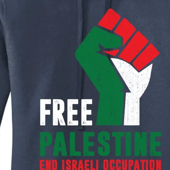 Free Palestine Cool Gift Gaza Freedom End Israeli Occupation Cute Gift Women's Pullover Hoodie