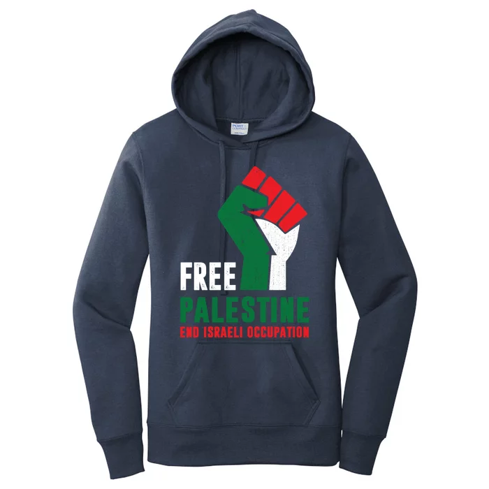 Free Palestine Cool Gift Gaza Freedom End Israeli Occupation Cute Gift Women's Pullover Hoodie