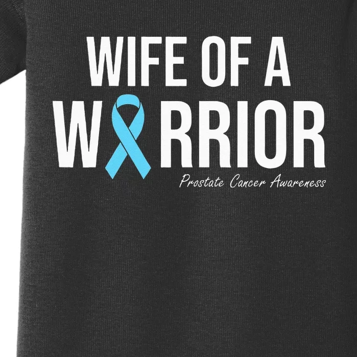 Family Prostate Cancer Awareness Light Blue Wife Warrior Baby Bodysuit